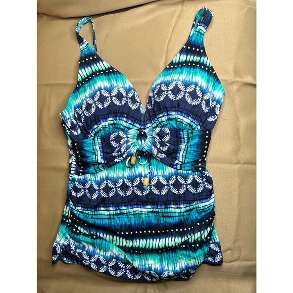 Bleu Rod Beattie Sun Sea & Sand Tankini Top 6 D - Picture 6 of 9